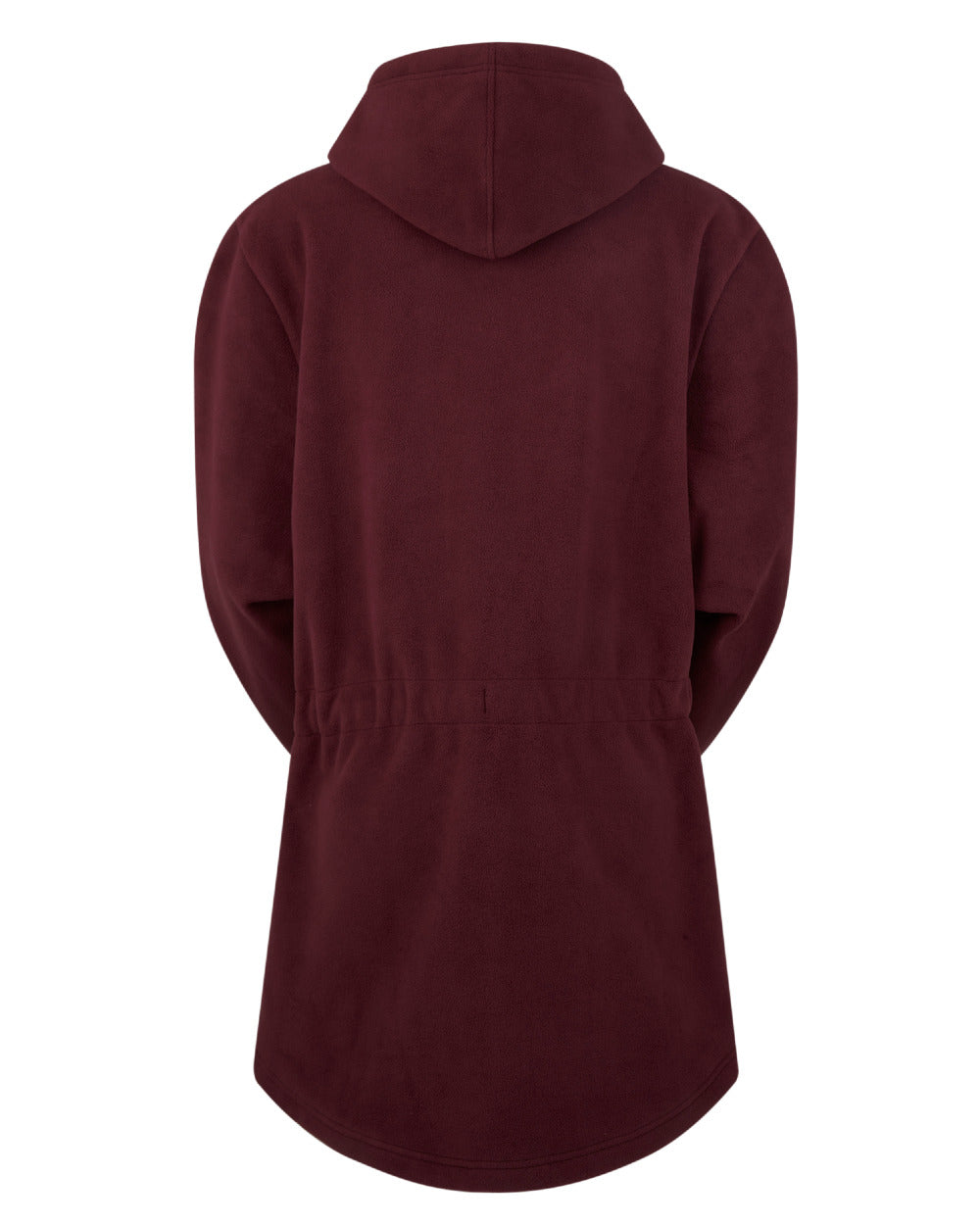 Winter Berry Coloured Ridgeline Womens Salt Marsh Fleece Smock On A White Background #colour_winter-berry