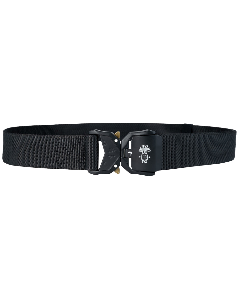 Black Coloured Viper Fast Belt on white background #colour_black