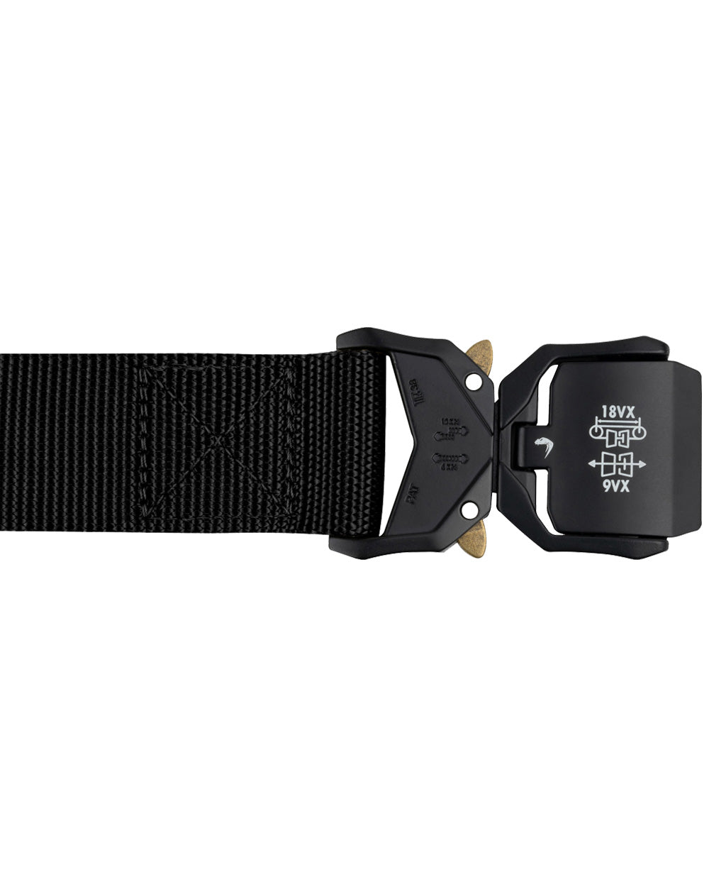 Black Coloured Viper Fast Belt on white background #colour_black