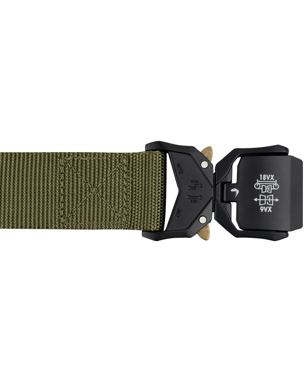 Green Coloured Viper Fast Belt on white background #colour_green