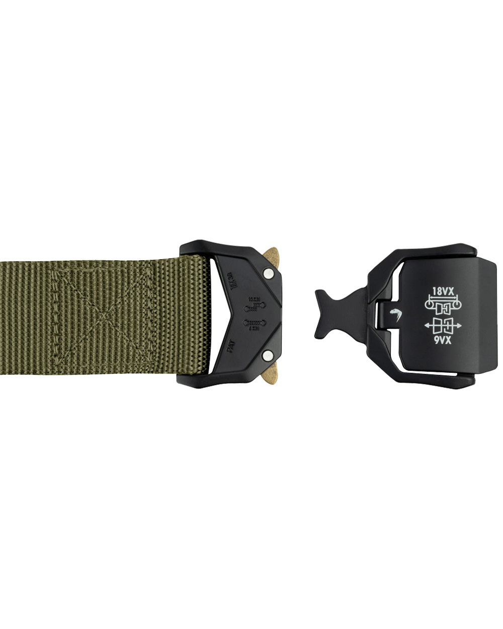 Green Coloured Viper Fast Belt on white background #colour_green