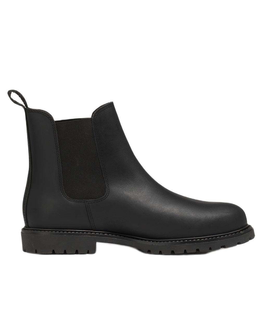 Noir coloured Aigle Eperon Leather Chelsea Boots on white background #colour_noir