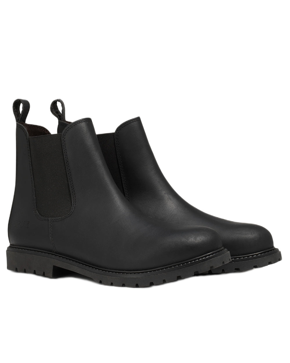 Noir coloured Aigle Eperon Leather Chelsea Boots on white background #colour_noir