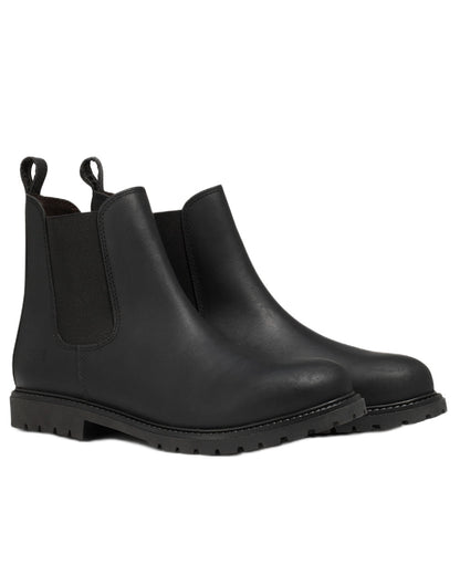 Noir coloured Aigle Eperon Leather Chelsea Boots on white background #colour_noir