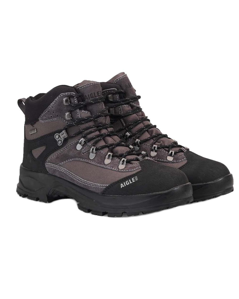 Asphalte coloured Aigle Huntshaw 2 MTD Boots on white background #colour_asphalte