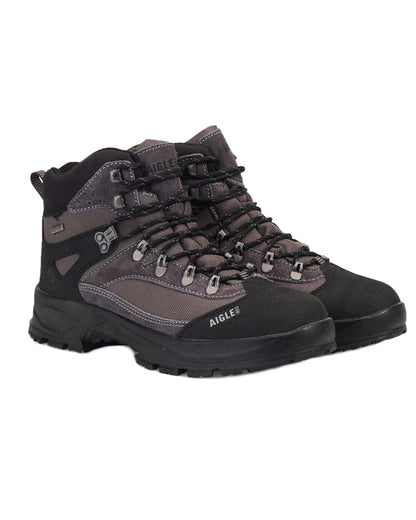 Asphalte coloured Aigle Huntshaw 2 MTD Boots on white background #colour_asphalte