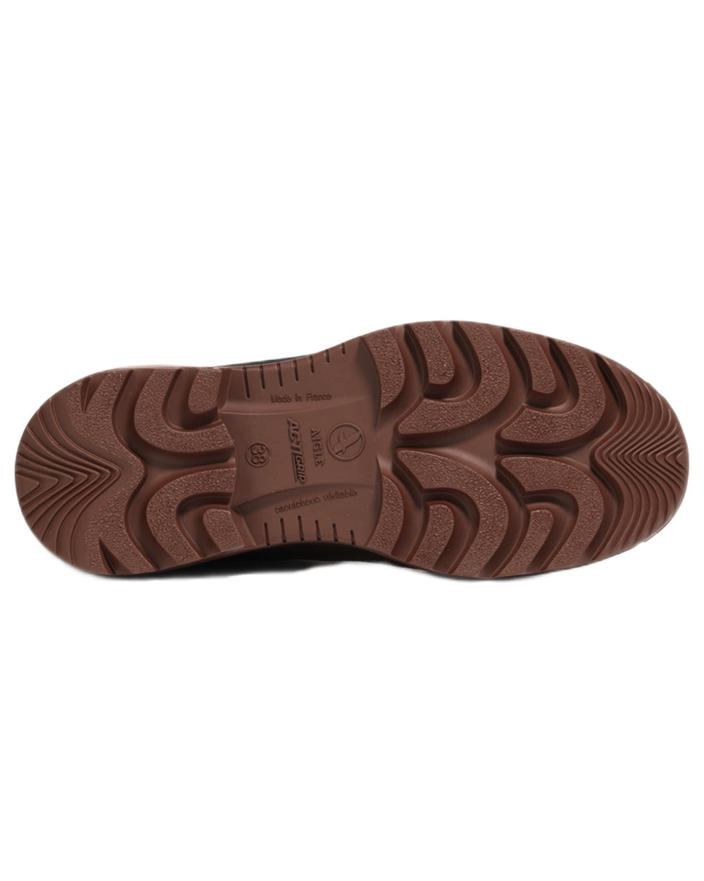 Brun coloured Aigle Womens Parcours 2 Wellingtons on white background #colour_brun