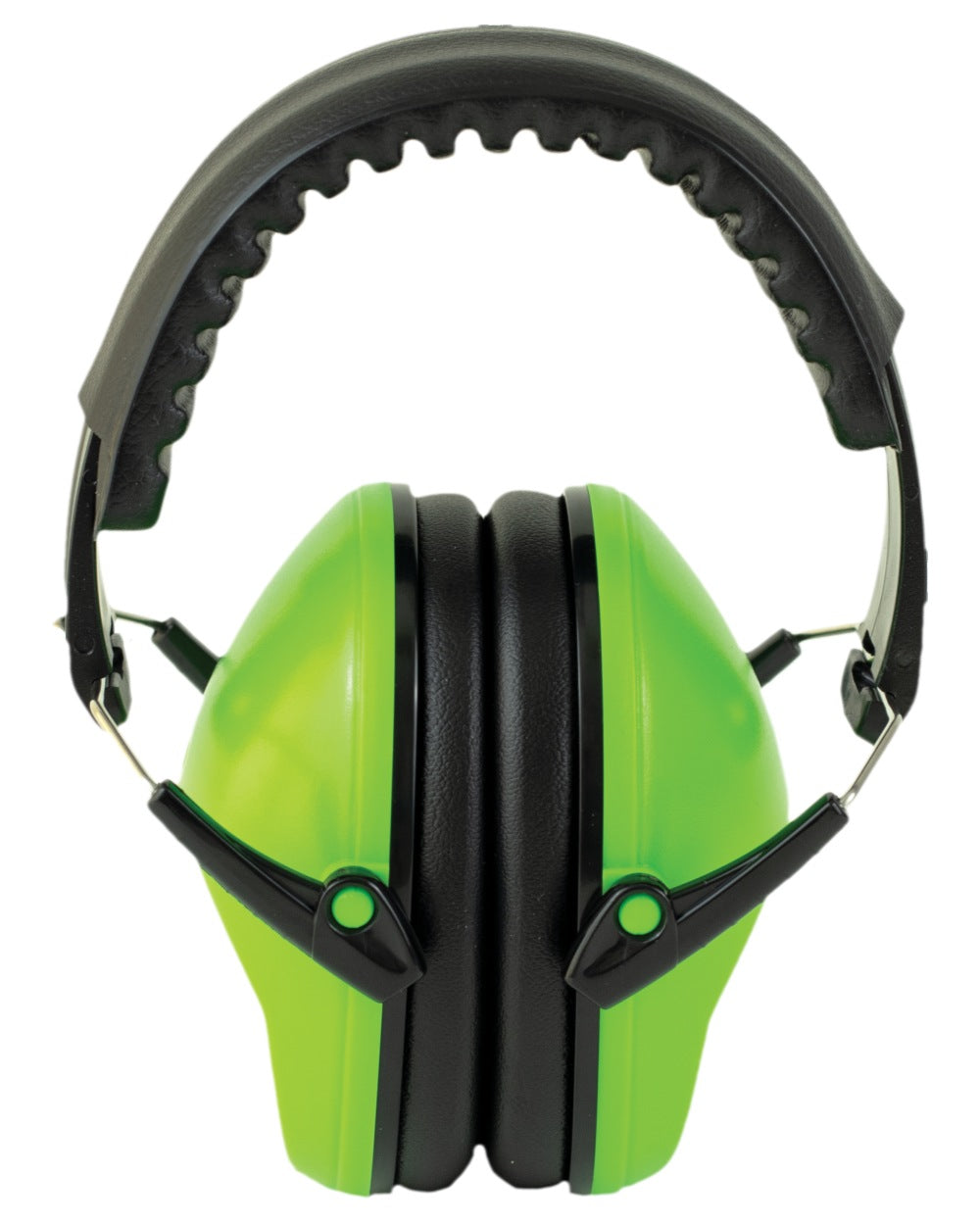 Luminous Green Coloured Bisley Compact Hearing Protection on white background #colour_luminous-green