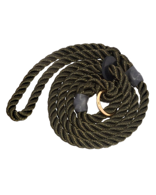 Green Coloured Bisley Elite Slip Lead on white background #colour_green