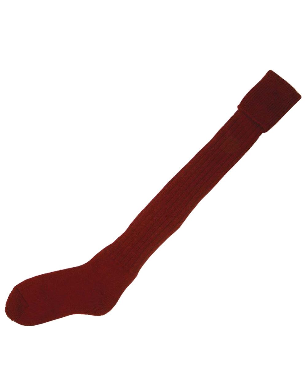 Red coloured Bisley Plain Stockings On White Background #colour_red