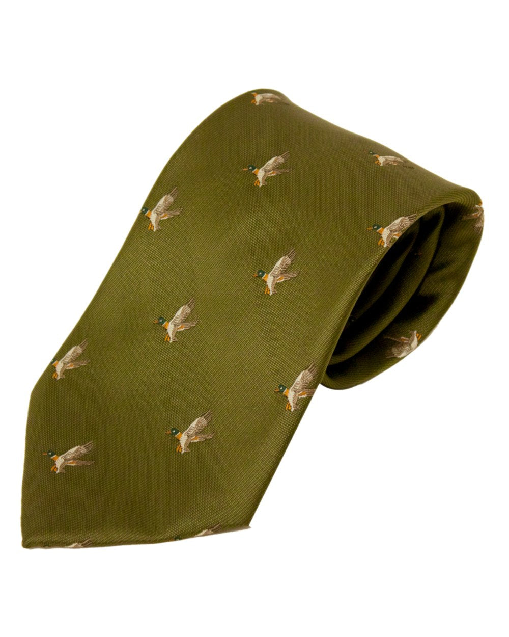 No 11 Ducks Style Bisley Polyester Tie on white background #style_no-11-ducks