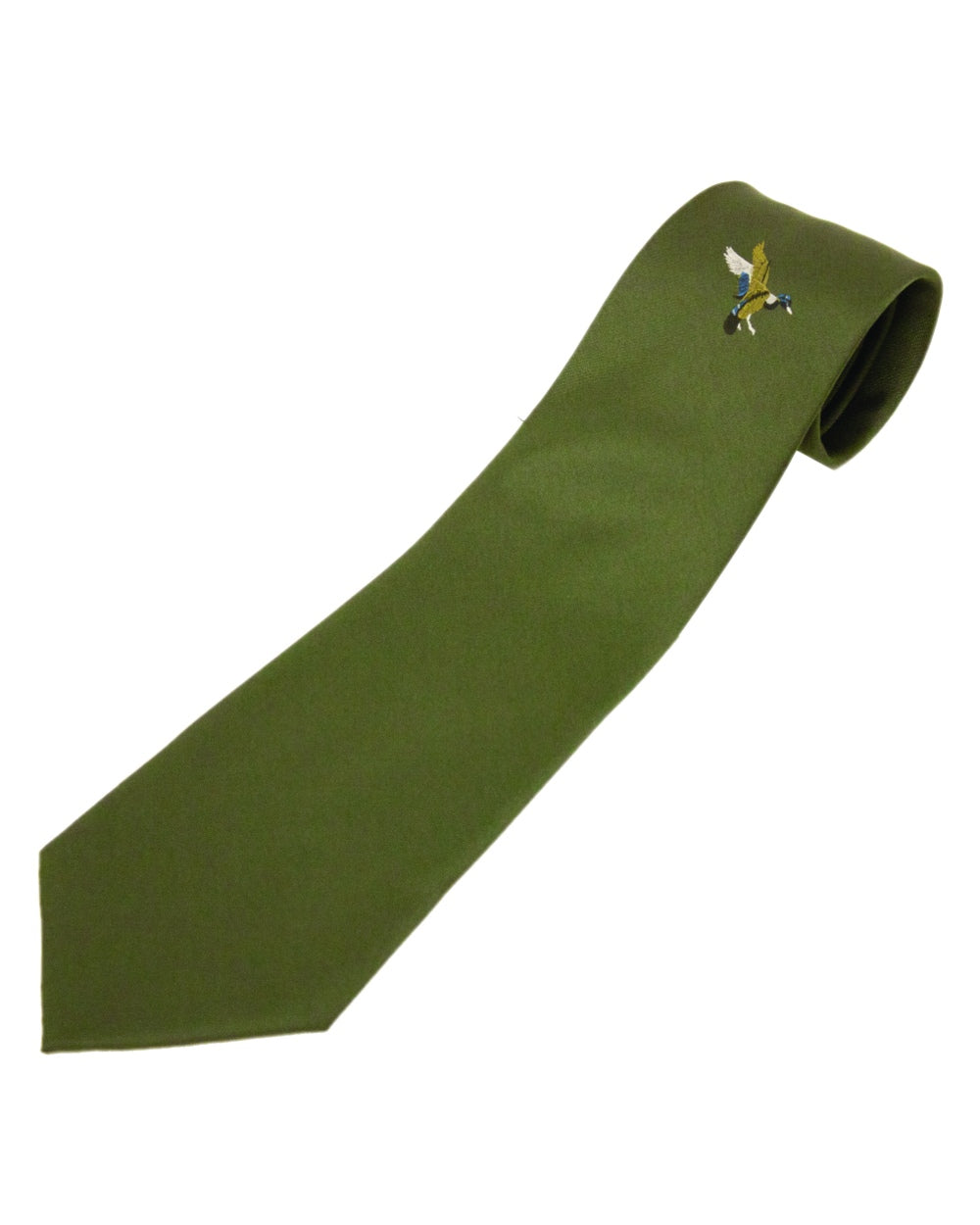 No 5 Single Duck Style Bisley Polyester Tie on white background #style_no-5-single-duck