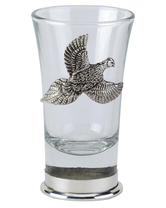 Bisley Shot Glasses In Flying Pheasant on white background #style_flying-pheasant