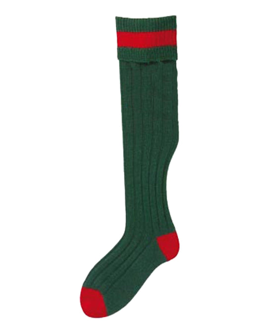 Bottle Red Coloured Bisley Stockings on white background #colour_bottle-red