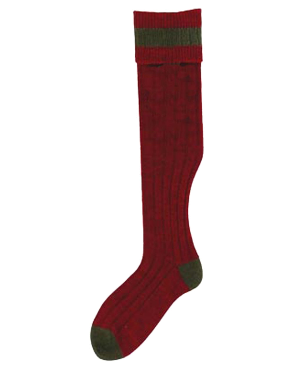 Medium Cassat Coloured Bisley Stockings on white background #colour_cassat-olive