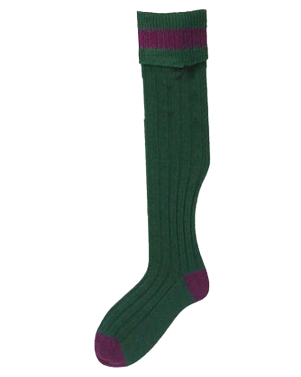 No 11 Bottle Vine Coloured Bisley Stockings on white background #colour_no-11-bottle-vine