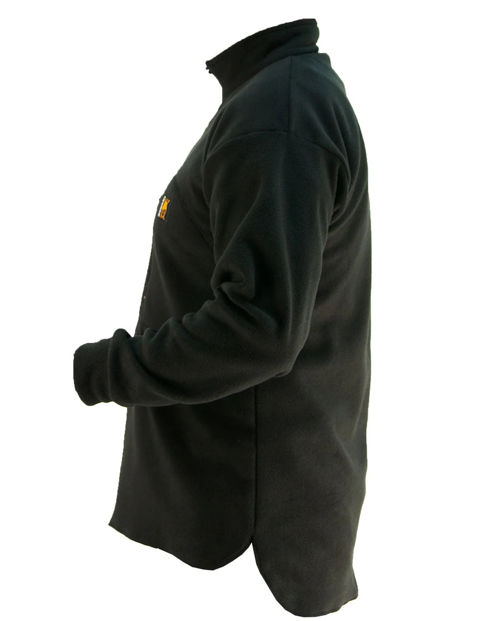 Black Coloured Swazi Bush Shirt On A White Background #colour_black