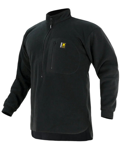 Black Coloured Swazi Bush Shirt On A White Background #colour_black