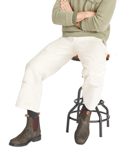 Rustic Brown coloured Blundstone 1306 Rustic Brown Chelsea Boots on white background #colour_rustic-brown