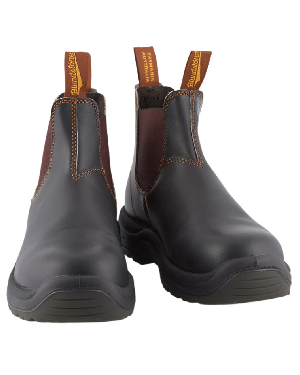Brown coloured Blundstone 192 Safety Boots on white background #colour_brown