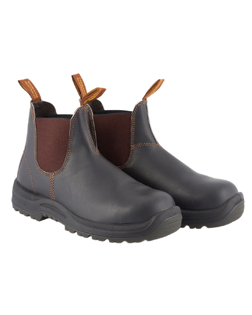 Brown coloured Blundstone 192 Safety Boots on white background #colour_brown