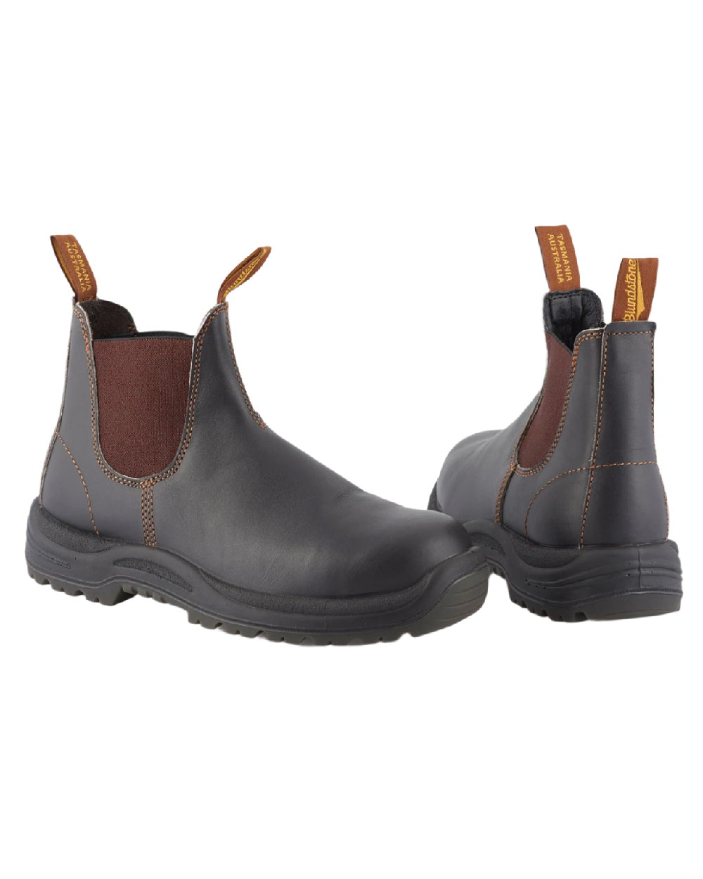 Brown coloured Blundstone 192 Safety Boots on white background #colour_brown