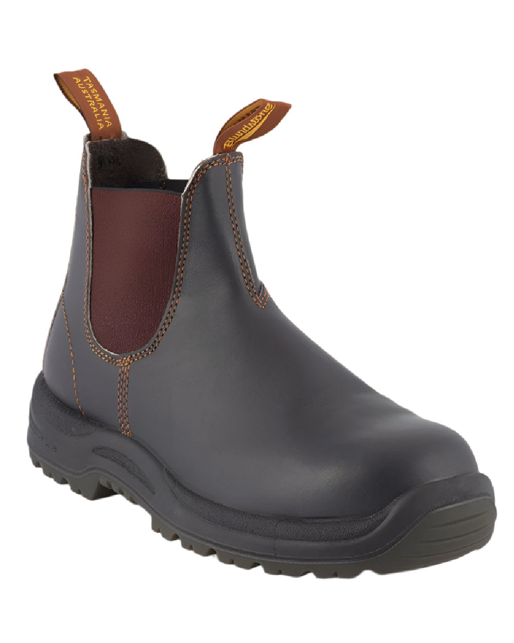 Brown coloured Blundstone 192 Safety Boots on white background #colour_brown