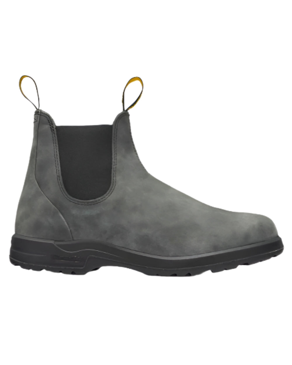 Rustic Black Coloured Blundstone 2055 Rustic Black Chelsea Boots on white background #colour_rustic-black