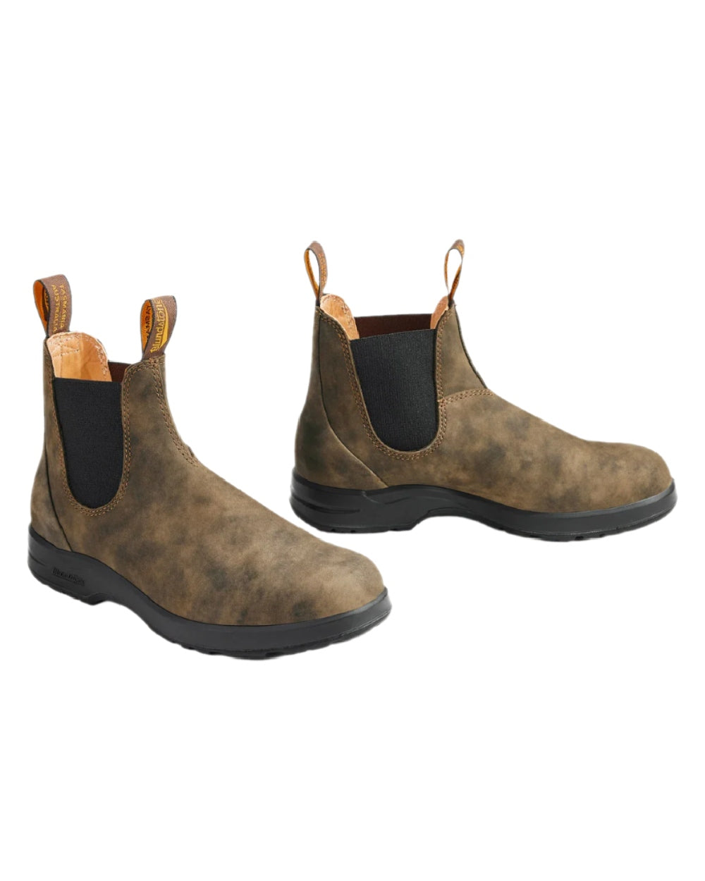 Rustic Brown Coloured Blundstone 2056 Rustic Brown Chelsea Boots on   white background #colour_rustic-brown
