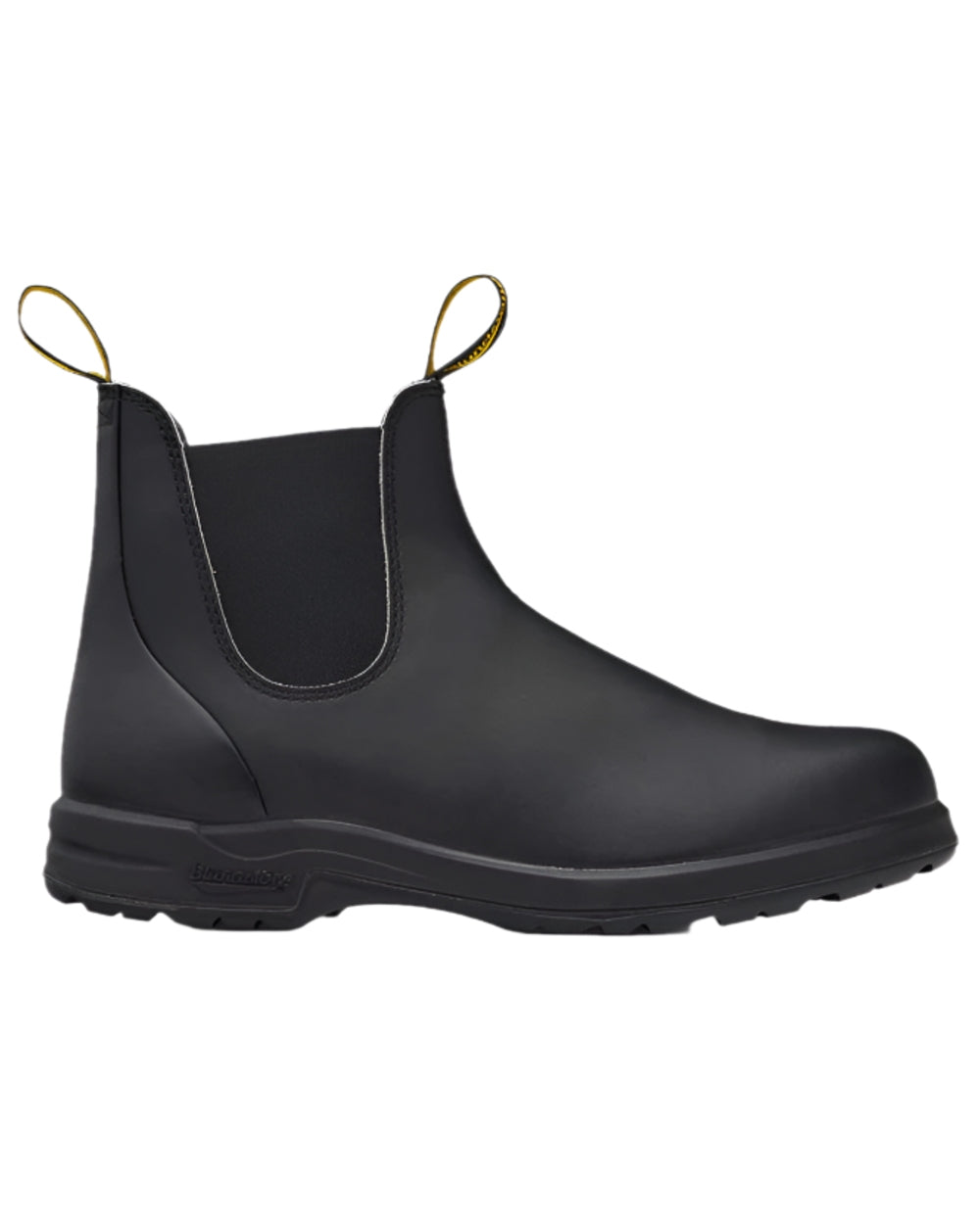 Black Coloured Blundstone 2058 Black Chelsea Boots on white background #colour_black