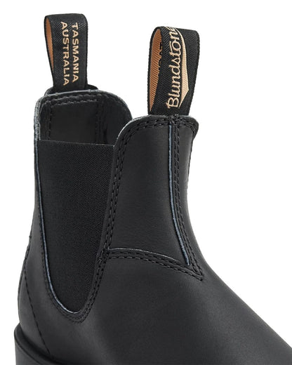 Black coloured Blundstone 510 Original Voltan Black Leather Boots on white background #colour_black