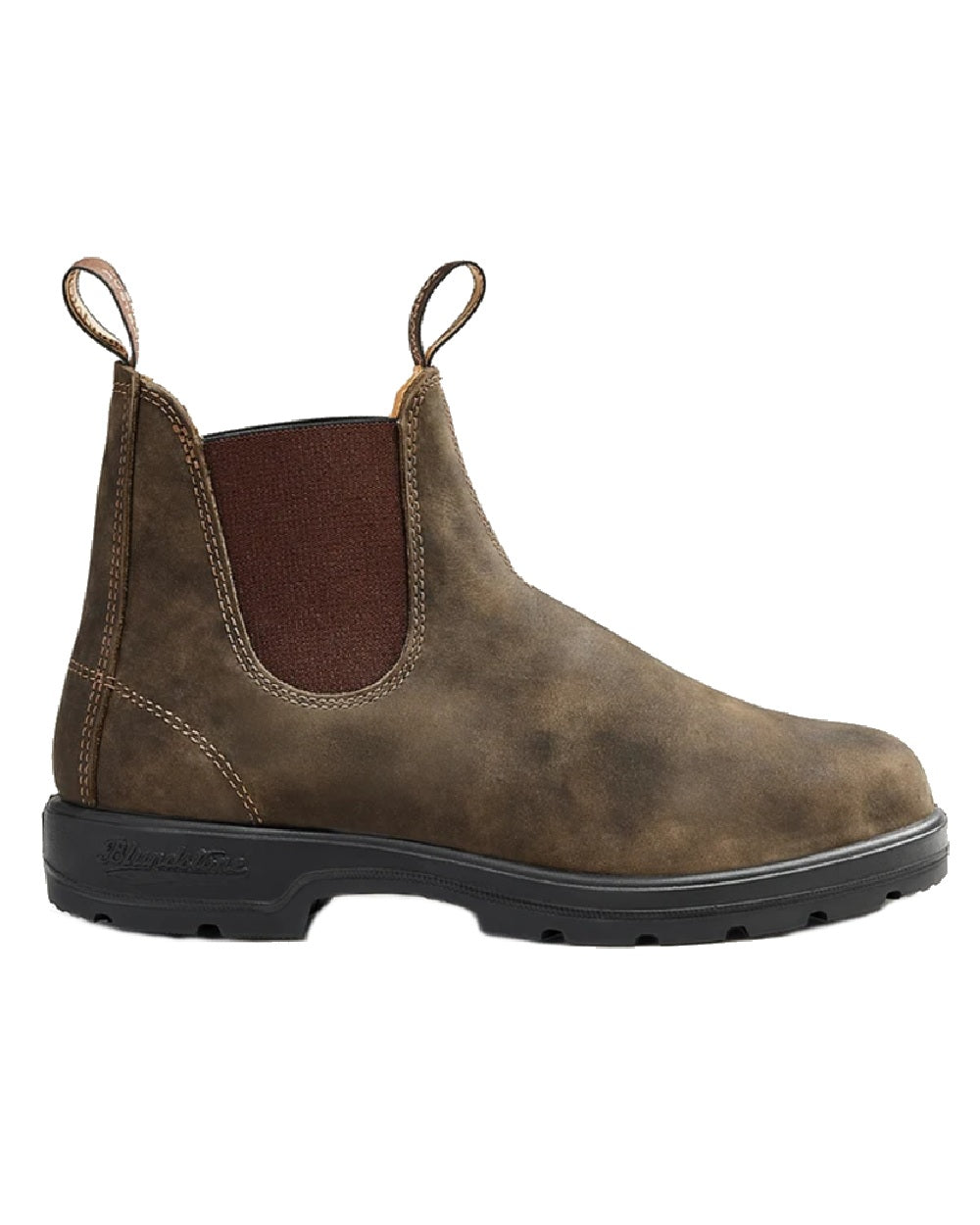 Rustic Brown coloured Blundstone Classic 585 Chelsea Boots on white background #colour_rustic-brown