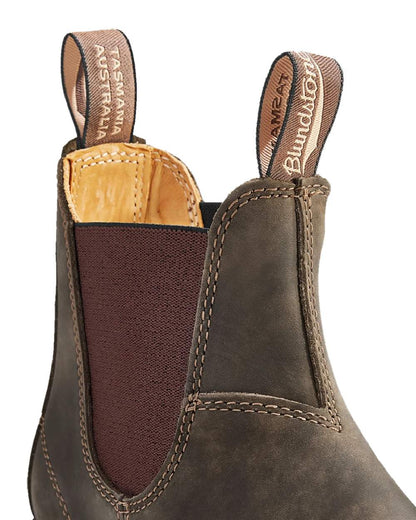 Rustic Brown coloured Blundstone Classic 585 Chelsea Boots on white background #colour_rustic-brown