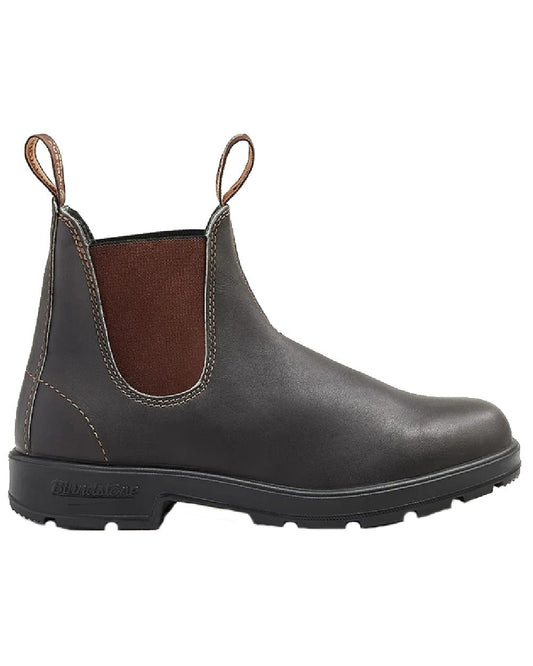 Stout Brown coloured Blundstone Original 500 Chelsea Boots on white background #colour_stout-brown