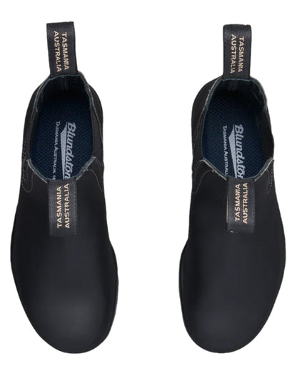 Black Coloured Blundstone Womens 1448 Black Chelsea Boots on white background #colour_black