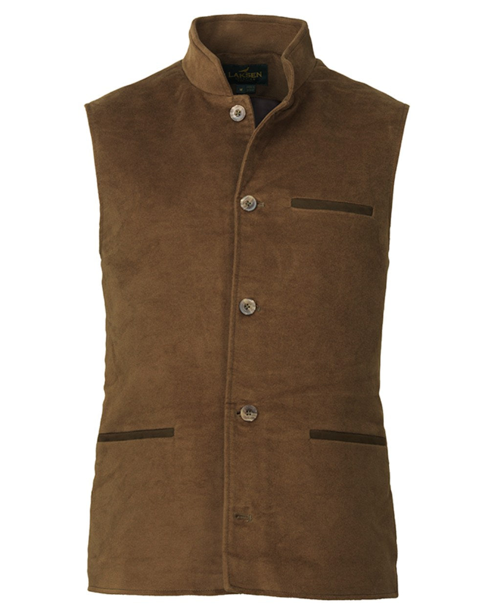Bronze Coloured Laksen Belgravia Fife Vest On A White Background #colour_bronze