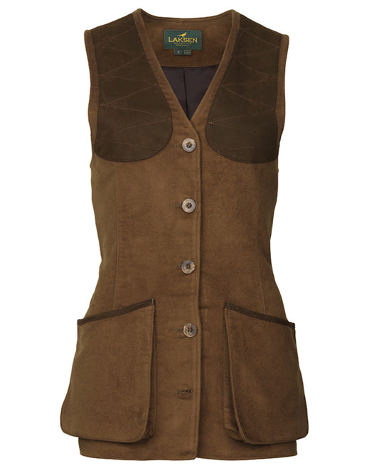 Bronze Coloured Laksen Lady Belgravia Beauly Shooting Vest On A White Background #colour_bronze