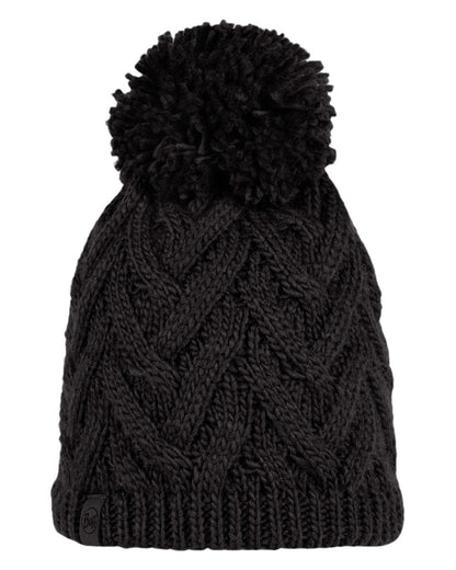 Graphite Coloured Buff Caryn Knitted Fleece Beanie on white background #colour_graphite