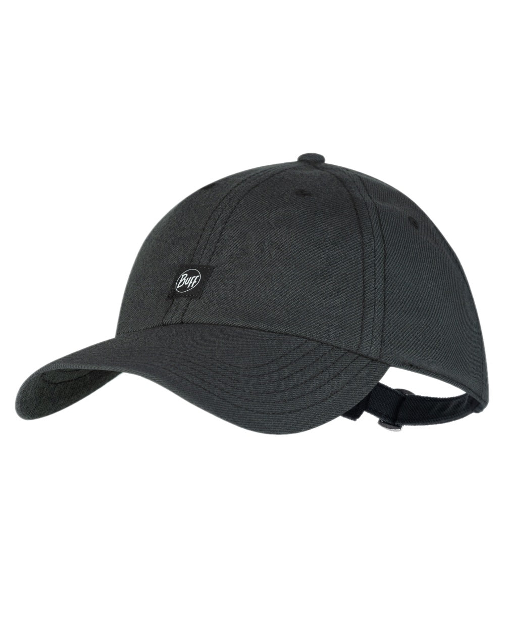 Black Coloured Buff Chill Baseball Cap on white background #colour_black
