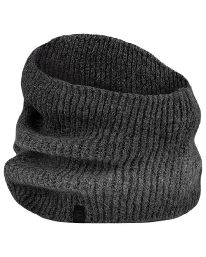 Graphite coloured Buff Datma Knitted Neckwarmer on white background #colour_graphite