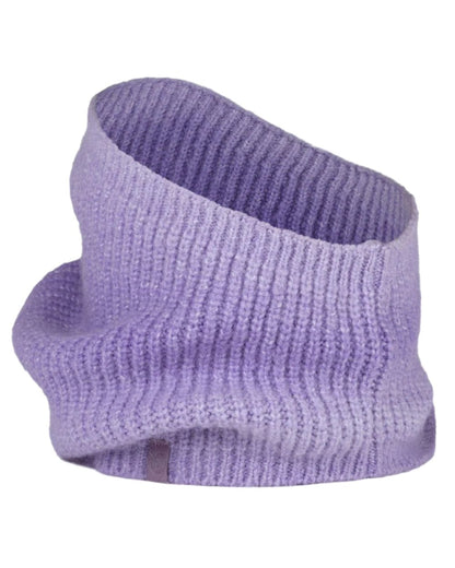 Lavender coloured Buff Datma Knitted Neckwarmer on white background #colour_lavender