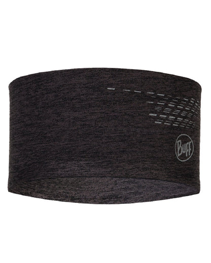 Black Coloured Buff DryFlx Headband on white background #colour_black