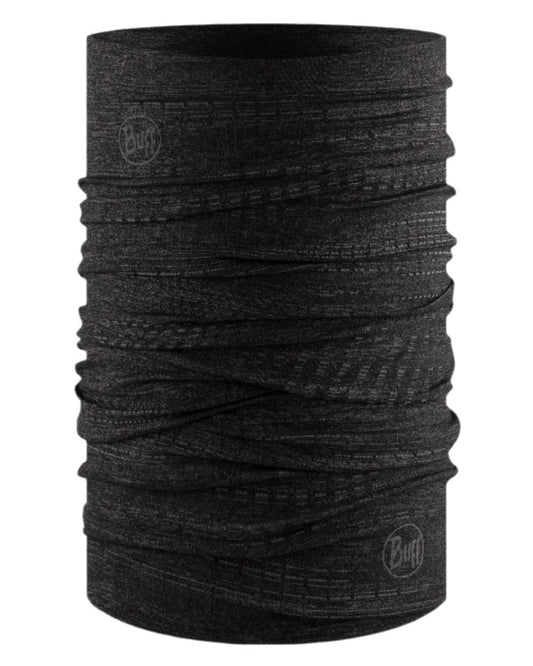 Black Coloured Buff DryFlx Neck Gaiter on white background #colour_black
