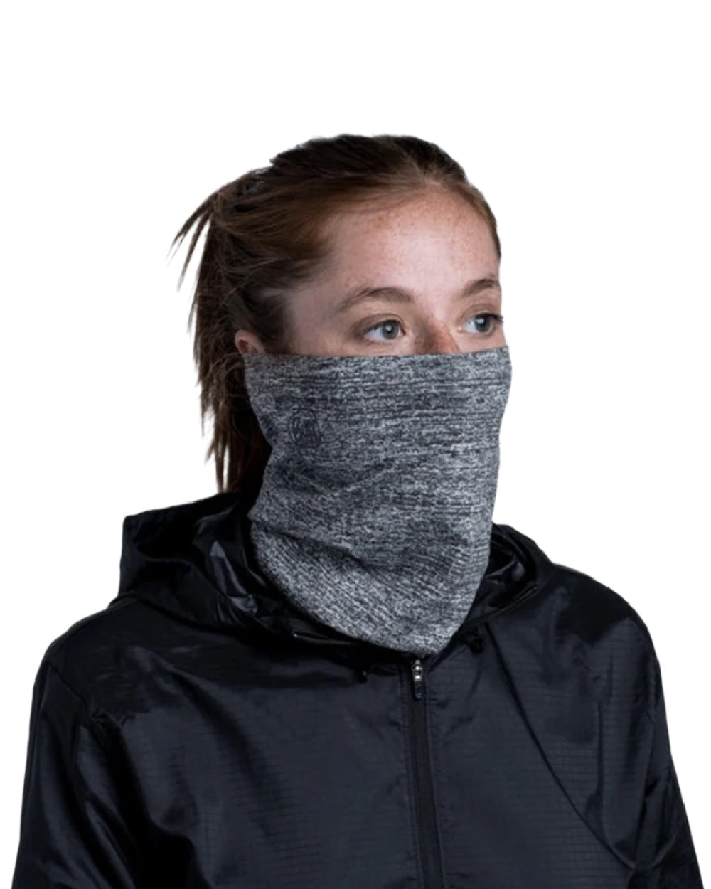 Light Grey Coloured Buff DryFlx Neck Gaiter on white background #colour_light-grey