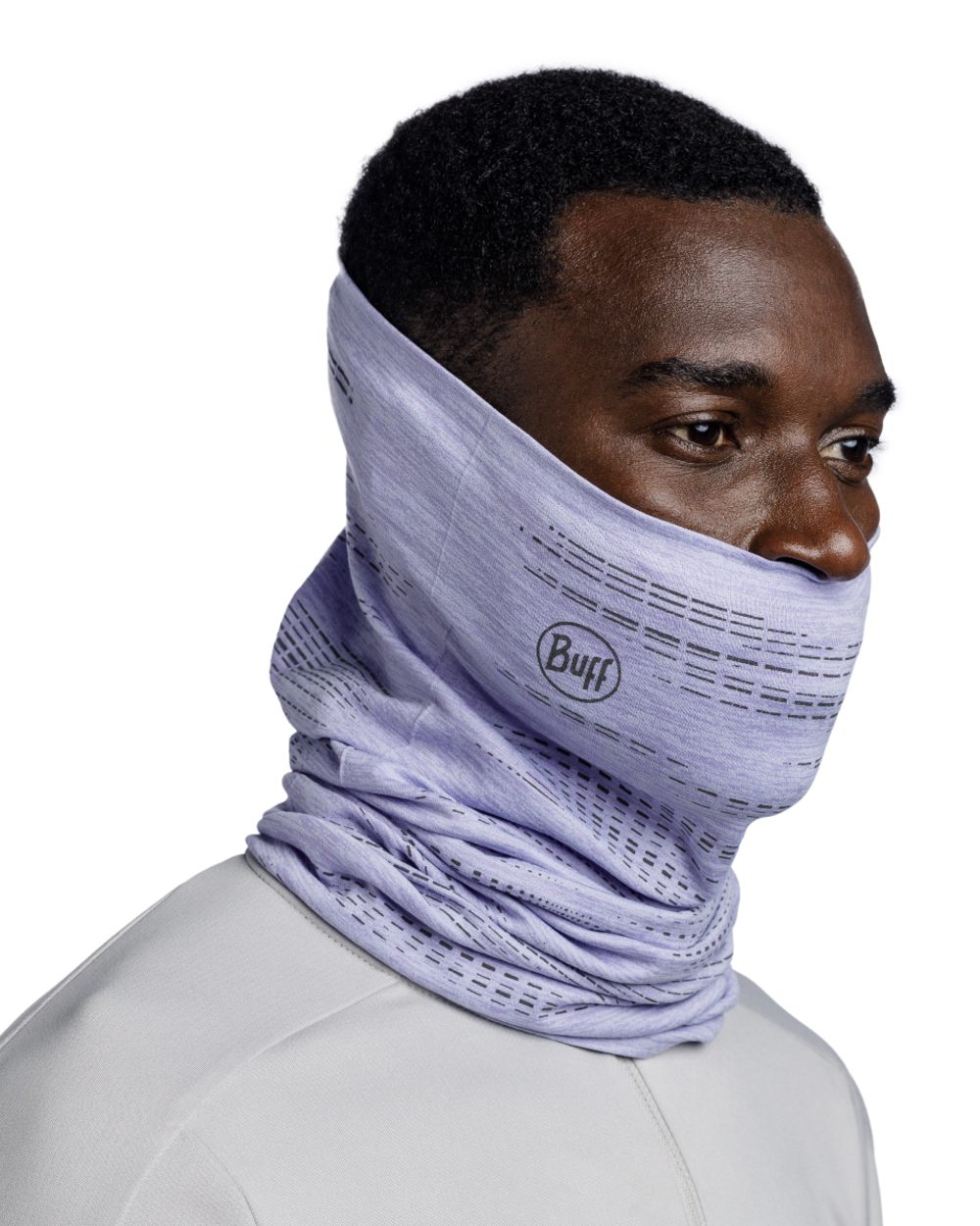Lavender Coloured Buff DryFlx Neck Gaiter on white background #colour_lavender