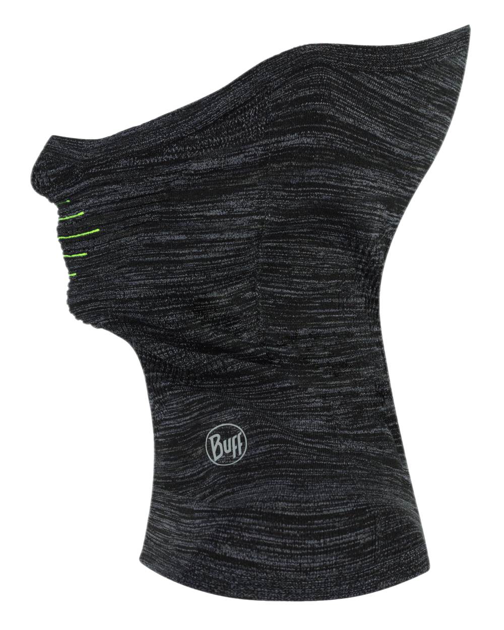 Black Coloured Buff DryFlx Pro Neck Warmer on white background #colour_black