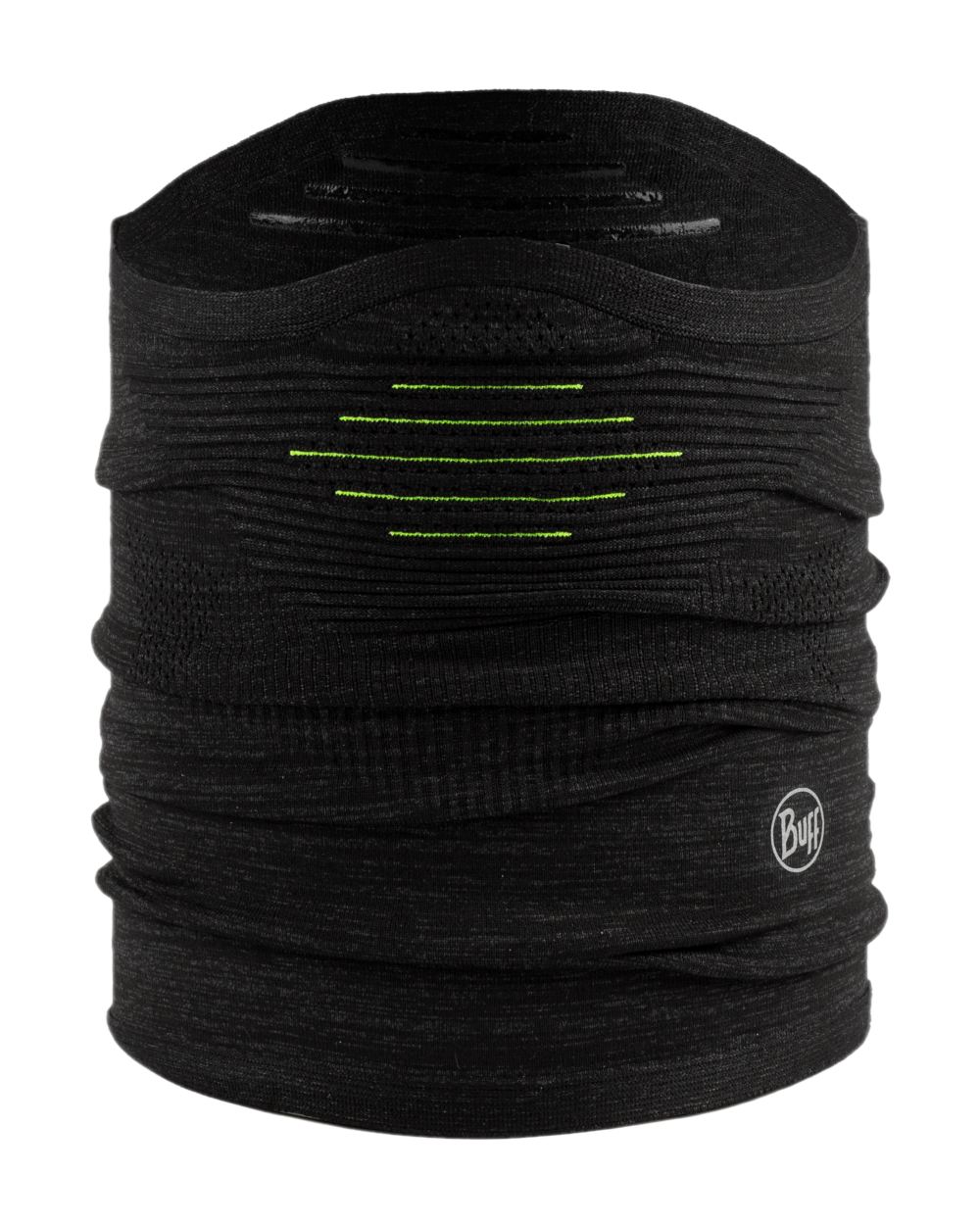 Black Coloured Buff DryFlx Pro Neck Warmer on white background #colour_black