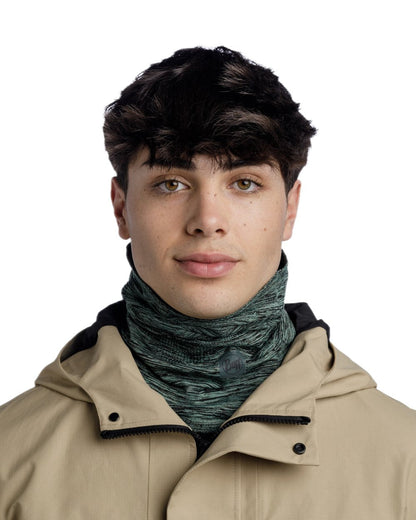 Jade Coloured Buff DryFlx Pro Neck Warmer on white background #colour_jade