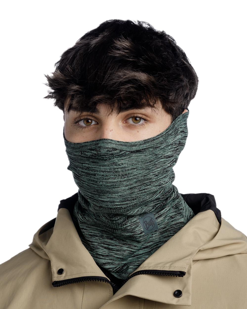 Jade Coloured Buff DryFlx Pro Neck Warmer on white background #colour_jade