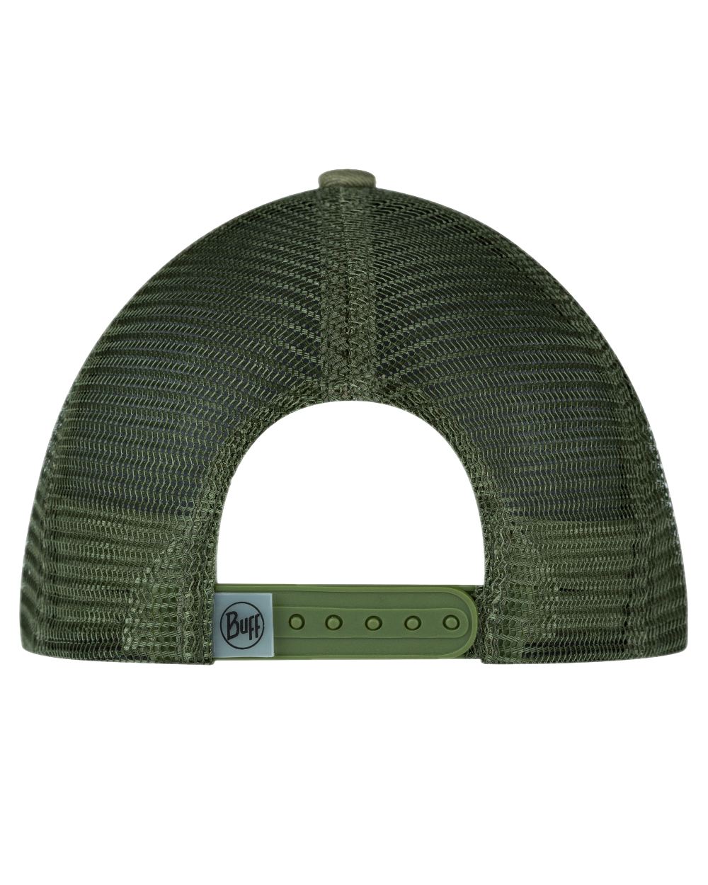 Forest Coloured Buff Explore Trucker Cap on white background #colour_forest